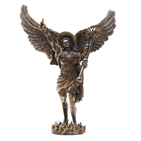 Archangel Uriel Sculpture his name means fire of God statue Cherub gate Eden